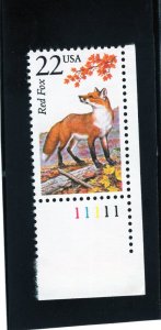 2335 Red Fox, MNH w/plate #