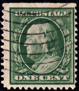 SC#374 1¢ Franklin (1910) Used