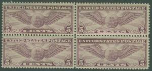 USA SC#C12 Winged Globe 5¢ Block of 4, MNH