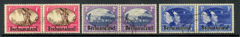 BECHUANALAND 1945 KGVI WW2 PEACE Set Scott Nos. 137-139 VFU