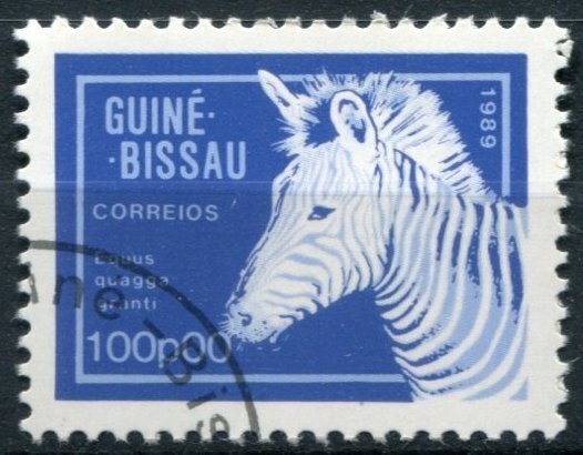 Guinea-Bissau Sc#858 Used, 100p multi, Animals (1989) (1989)
