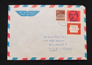 C) 1974, GERMANY, AIR MAIL, COVER SENT TO THE UNITED STATES, MULTIPLE STAMPS. XF
