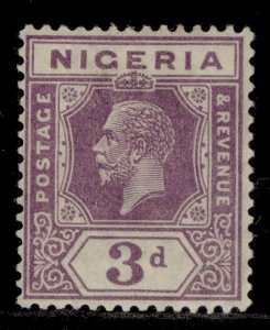 NIGERIA GV SG22a, 3d bright violet, M MINT. Cat £10. DIE II