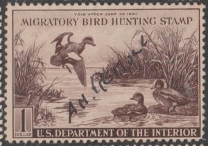 U.S. Scott Scott #RW9 Duck Stamp - Used Single