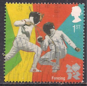 GB 2011 QE2 1st Olympic & Paralympics Fencing used SG 3201 ( H1371 )