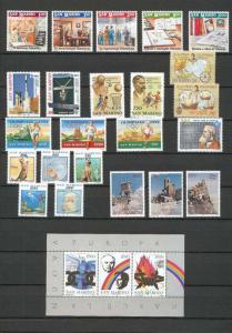 1991 - SAN MARINO - Complete year set - Scott #1223 and others - MNH**