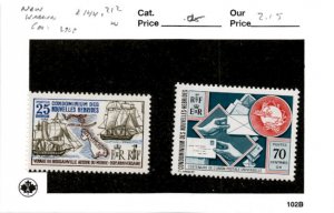 New Hebrides, French, Postage Stamp, #144, 212 Mint LH, 1968