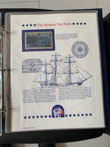 the boston tea party stamp panel postal commemorative society