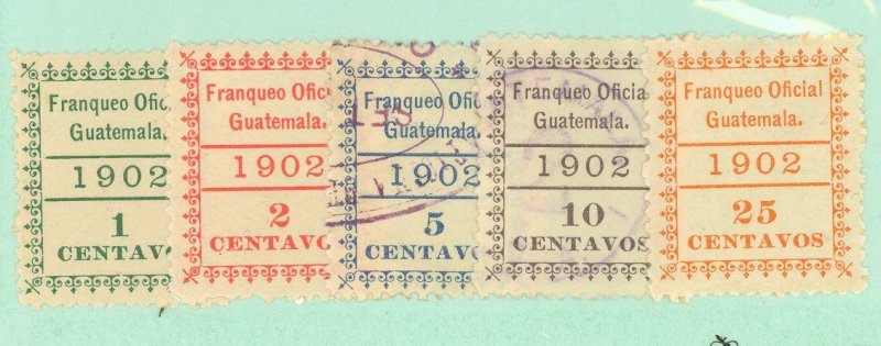 Guatemala #O1-O5 Used Single (Complete Set)