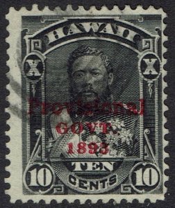 HAWAII 1893 PROVISIONAL GOVERNMENT 10C USED