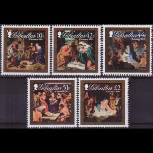 GIBRALTAR 2011 - Scott# 1305-9 Christmas Set of 5 NH