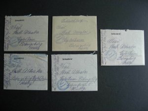 Germany 5 WWI fieldpost covers Reg 51 all have letters!