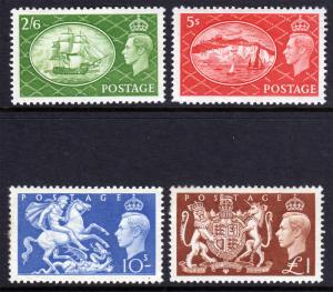 GB KGVI 1951 SET 2/6, 5/-, 10/-, £1 SG509-SG512 Mint Hinged