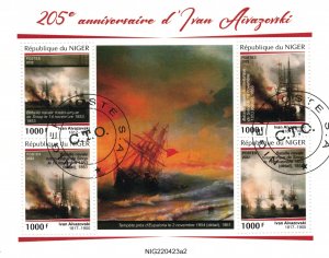 NIGER 2022 - Paintings, Aivazovski /minisheet