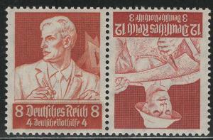 Germany Scott # B63, B64, mint nh, tete beche, Mi# K24