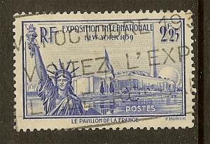 France, Scott #372, 2.25fr Statue of Liberty, Used