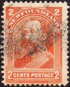 Newfoundland 81 - Used - 2c Edward VII as Prince (orange) (1897) (cv $6.65)