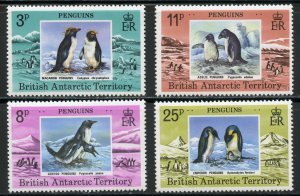 British Antarctic Territory Scott 72-75 MNHOG - 1979 Penguins Set - SCV $20.50