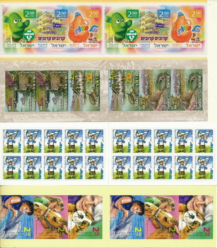 ISRAEL 2000 TO 2009 ALL BOOKLETS ISSUED MNH SEE DETAILS & 2 SCANS BELOW