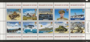 Thematic stamps Kiribati 2005 End WW II 60th Ann.  sheet of 10 sg.730a MNH