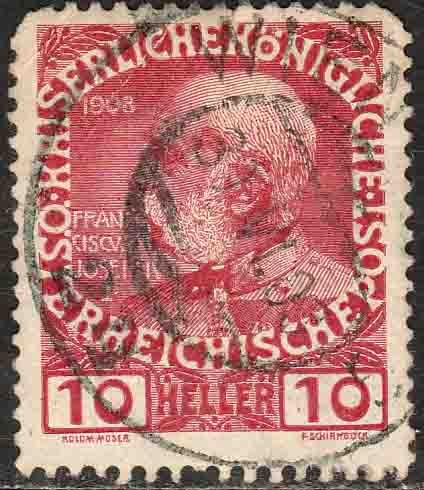 Austria 115, 10h Emperor Franz Joseph. Used. F-VF. (212)