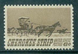 1360 6c Cherokee Strip Fine MNH Plt/4 LR 30388 F06384