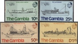 Gambia 408-411 (mhr set of 4) London Stamp Exhib., ships (1980)