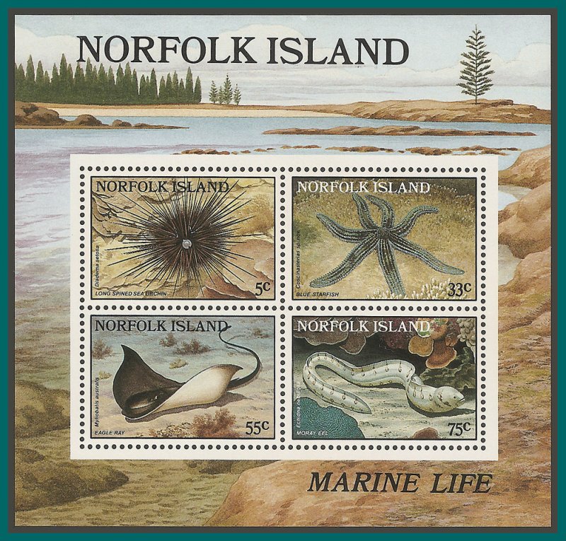 Norfolk Island 1986 Marine Life, MS  MLH  #380a,SGMS382