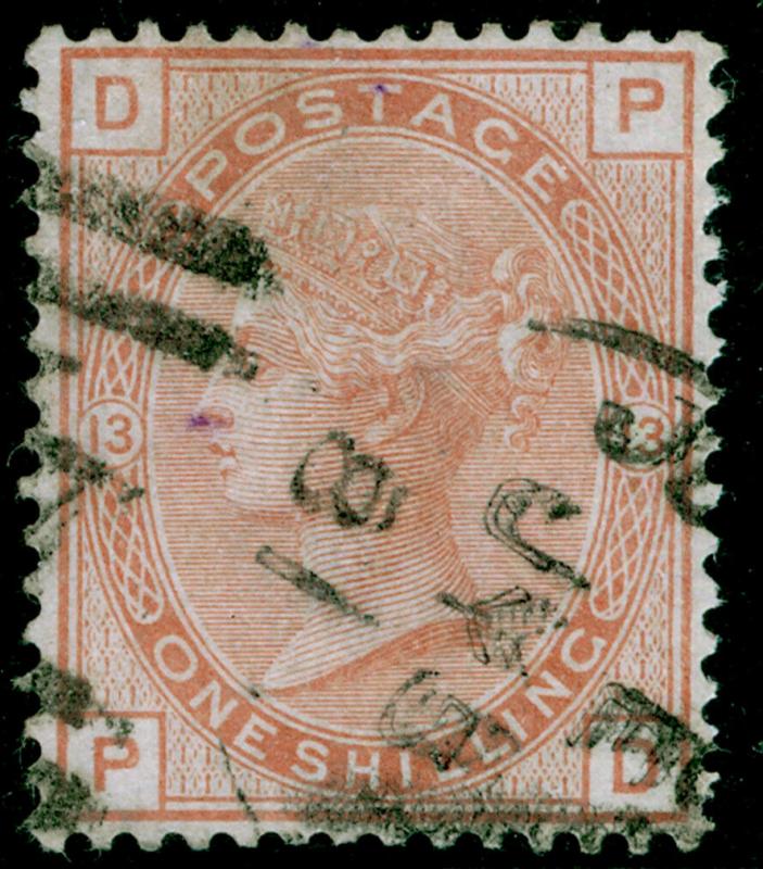 SG151, 1s orange-brown plate 13, FINE USED. Cat £700. PD