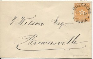 1893 Liberia 2c postal stationery envelope,