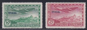 Spain # CO2-3, Official Airmail, Hinged, 1/3 Cat.