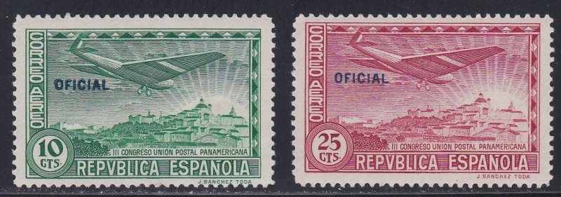 Spain # CO2-3, Official Airmail, Hinged, 1/3 Cat.