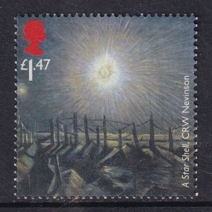 Great Britain  #2014  used  2014  star shell painting by Nevinson  £1.47