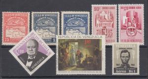 Venezuela Sc C6/C930 MLH/MNH. 1930-66 air mail issues, 8 different, VF group