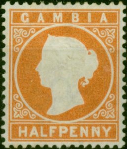 Gambia 1880 1/2d Orange SG10b Fine MM (5)