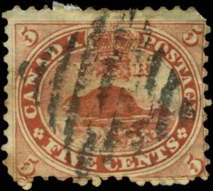 Canada Scott #15c Used  Listed SG #32 in Colony of Canada  Brick Red Color