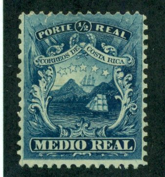 Costa Rica 1863 #1 MNG SCV (2020) = $0.50