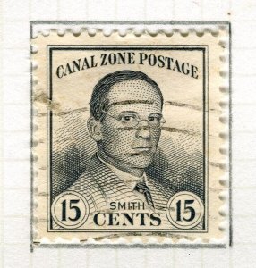 CANAL ZONE; 1931 early Portrait Series issue fine used 15c. value