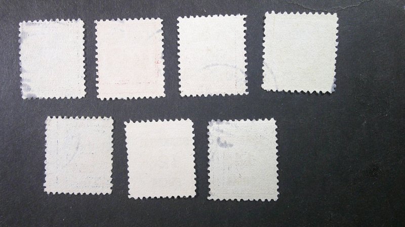 U.S.A. 1919 Offices in China Scott# K1-K7 USED short set of 7 Fine-Very Fine (C)