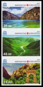 2017 Kyrgyzstan 890-92b UNESCO World Heritage.