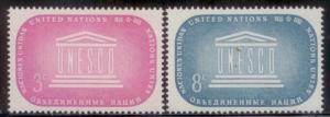 United Nations - New York 1955 SC# 33-34 MNH-OG L378