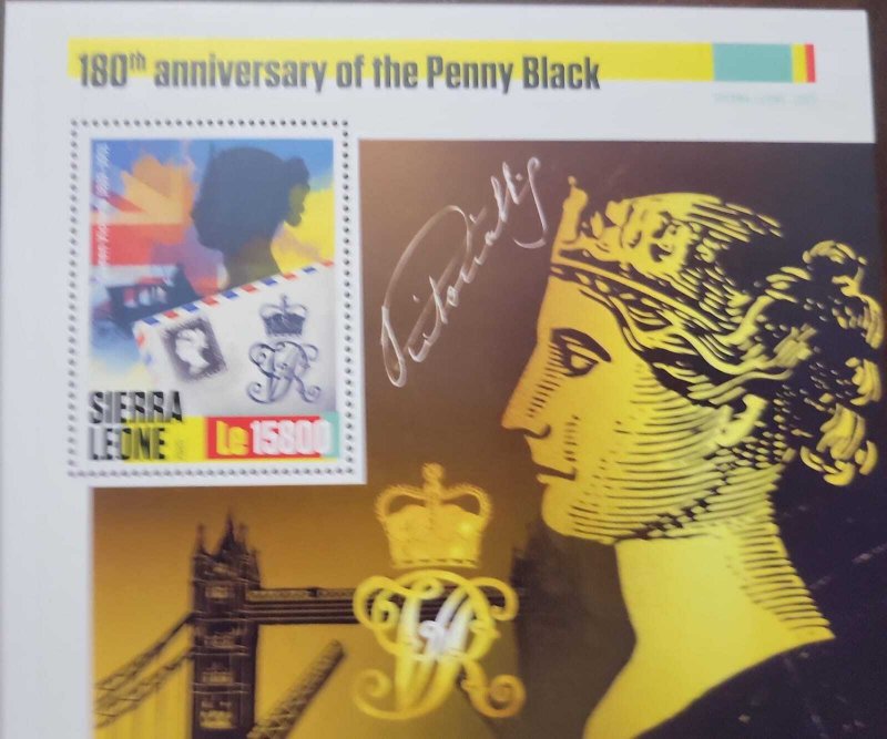 O) 2020 SIERRA LEONE, ANNIVERSARY OF PENNY BLACK, QUEEN VITORIA, CARRIAGE - MAIL
