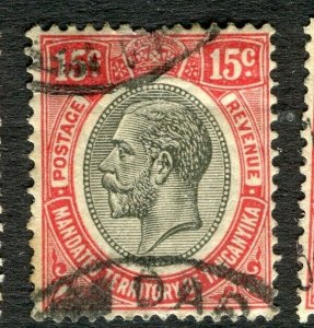 TANGANYIKA; 1927 early GV issue fine used Shade of 15c. value