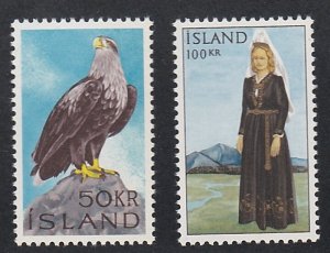 Iceland #  378-379, Eagle & National Costume, Mint LH, 1/3 Cat.