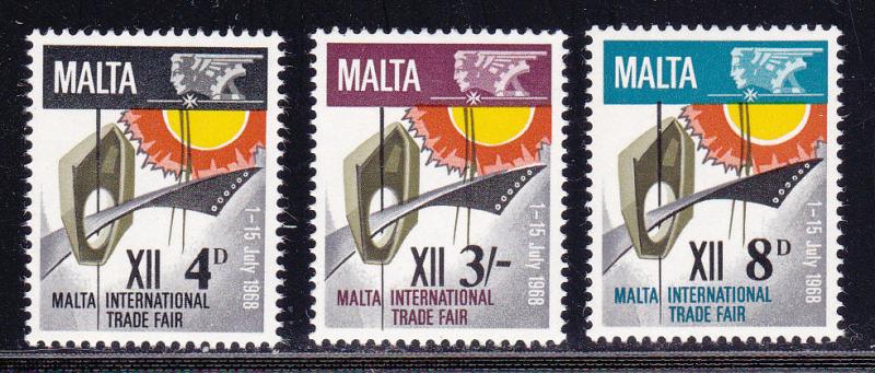Malta # 384-386, Int'l Trade Fair, Mint NH, 1/2 Cat.