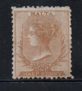 Malta Sc 5 1865 1/2d  buff Victoria stamp unused