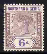 Northern Nigeria 1900 QV 6d dull mauve & violet mount...