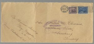 1928 ZEPPELIN COVER IST FLIGHT GRAF ZEPPELIN LAKEHURST TO HAMBURG