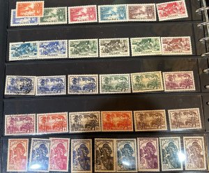 French Guiana Sc. 33-47,  63-104, 116-125, 128-160. 1938-1940. Unused,  OG, VF