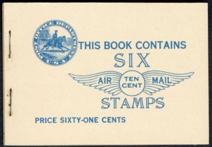 United States, Air Post #C10a Cat$230, 1927 Lindbergh, unexploded booklet wit...